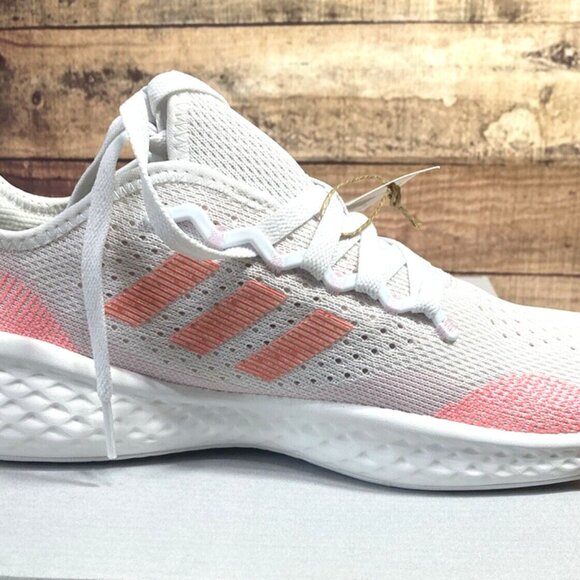 Adidas Women's M Fluidflow 2.0 Running Shoes White Pink Turbo NEW Sz 8.5 - Picture 11 of 11